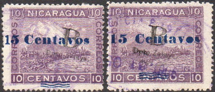 timbres-poste sellos postales stamps Nicaragua Momotombo Zelaya Bluefields Volcano & Train